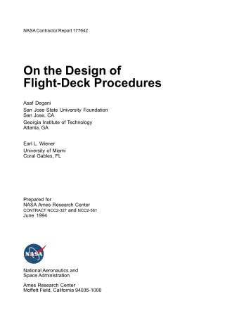 On the Design of Flight-Deck Procedures - Intelligent Systems ...