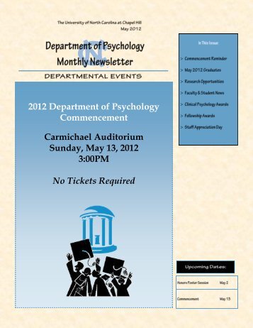 May 2012 - Department of Psychology