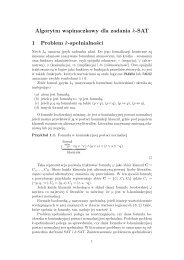 Algorytm wspinaczkowy dla zadania k-SAT 1 Problem k-speÅnialnoÅci