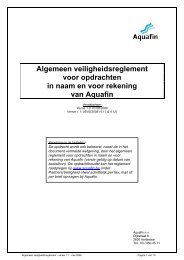 Algemeen veiligheidsreglement - Aquafin