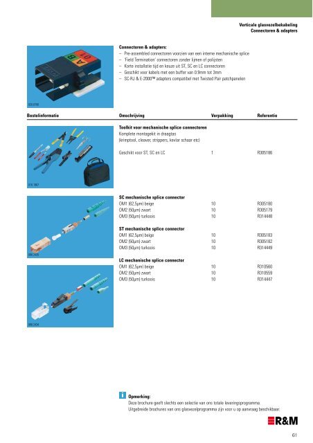 R&M Glasvezelbekabeling