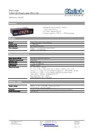 Data sheet CAM 120 Panel meter (96 x 24) - HSD Instruments