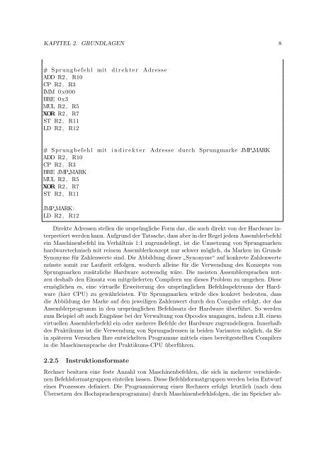 Assembler und Computergrafik - Eingebettete Systeme - Goethe ...