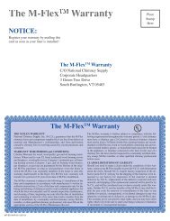 NOTICE: The M-FlexTM Warranty - National Chimney