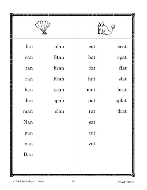 Vowel Patterns - Sound City Reading