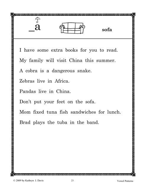 Vowel Patterns - Sound City Reading