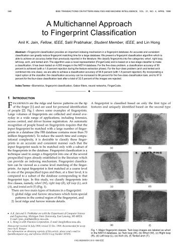 A Multichannel Approach to Fingerprint Classification