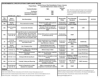 Herbert Hoover Dike, Culverts 5 and 5A, Environmental Compliance ...