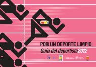 POR UN DEPORTE LIMPIO Guía del deportista 2012