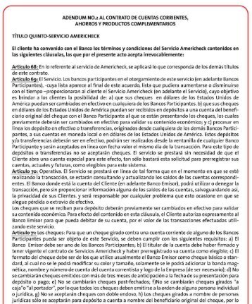 Adendum No. 2 contrato de cuentas corrientes, ahorros y ... - BAC