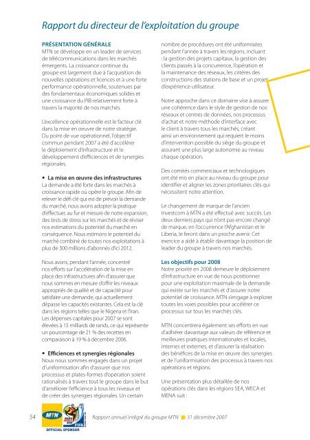 RÃ©gion Afrique du Sud et Afrique de l'Est - MTN Group