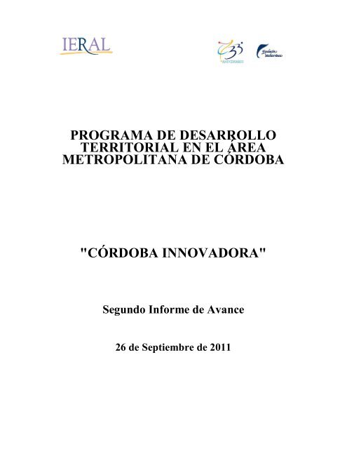 Informe IERAL - Córdoba Innovadora - Programa de Desarrollo ...