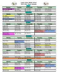 Rotating Block Schedule - Lawton Chiles Middle School