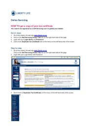 Online Servicing HOW TO get a copy of your tax certificate - Liberty