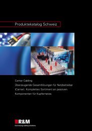 Carrier Cabling Produktekatalog - R&M