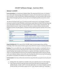 CSC207 Software Design - Summer 2013 - Communications Group