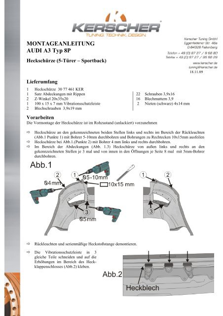 Montageanleitung Deutsch - KERSCHER TUNING