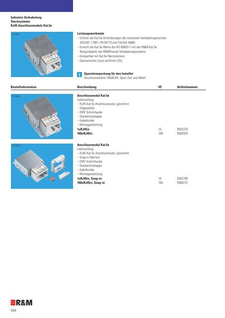 Industrie-Verkabelung - R&M