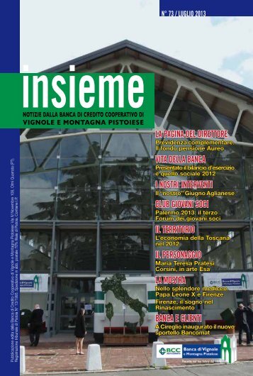 Insieme luglio 2013 - BCC Vignole e Montagna Pistoiese