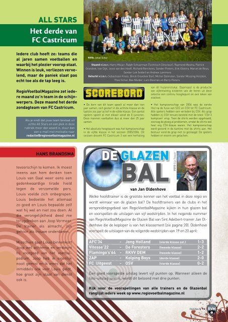 de glazen bal - Regio Voetbal Magazine