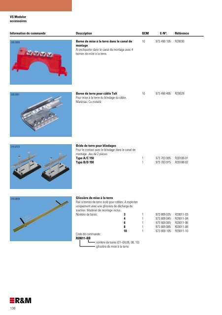 Catalogue de produits Suisse - R&M