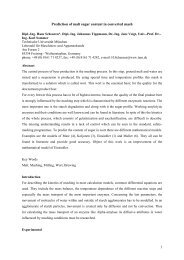 Prediction of Malt Sugar Content in Converted Mash