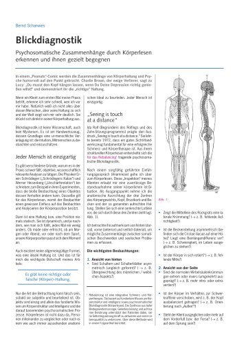 Blickdiagnostik - Rebalancing Schule München