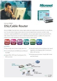 DSL/Cable Router - Micronet-Network Camera, Switch, Wireless ...