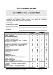 student placement appraisal form short-term internship - ICNContact