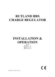 rutland hrs charge regulator installation & operation - Marlec ...