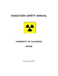 RADIATION SAFETY MANUAL - UCI Environmental Health & Safety ...