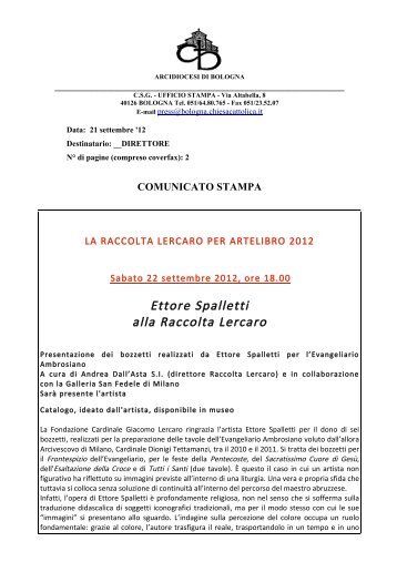 CS 22 Raccolta Lercaro - Donazione Spalletti - Chiesa di Bologna