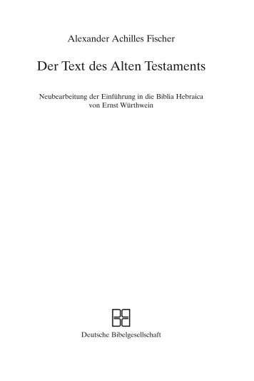 Der Text des Alten Testaments