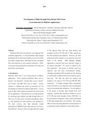 Development of High Strength Polyethylene Fiber from Local ...