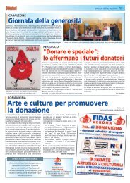 Giornata della generositÃ  Arte e cultura per promuovere la donazione