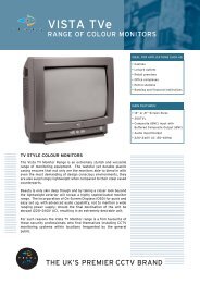 VISTA CCTV TVe Range of Colour Monitors