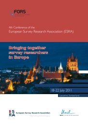 conference programme book - European Survey Research ...