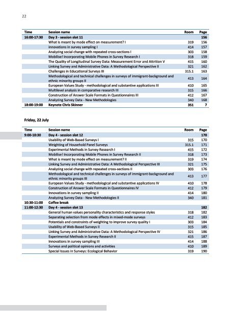 conference programme book - European Survey Research ...