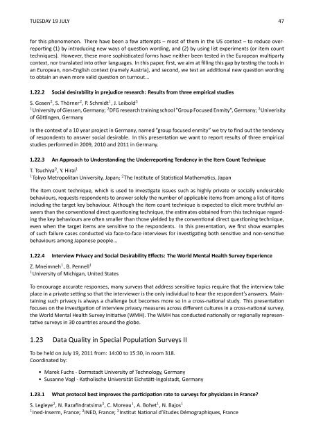 conference programme book - European Survey Research ...