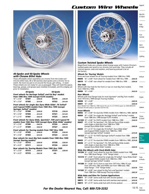 Wheels, Tires & Brakes - Custom Bikes by Mike