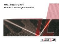 InnoLas Laser GmbH: Firmen & ProduktprÃ¤sentation