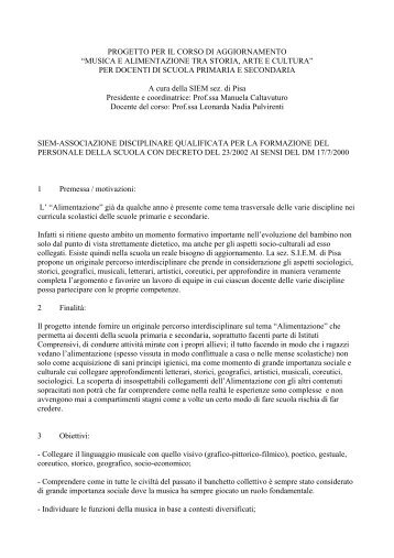 musica e alimentazione tra storia, arte e cultura - Comune di Pisa