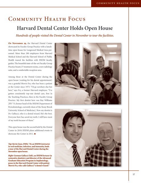 Research Issue - Harvard School of Dental Medicine