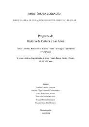 Programa de História da Cultura e das Artes - Direção-Geral da ...