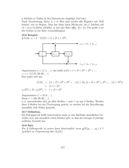 Codierungstheorie - Diskrete Mathematik - UniversitÃ¤t TÃ¼bingen