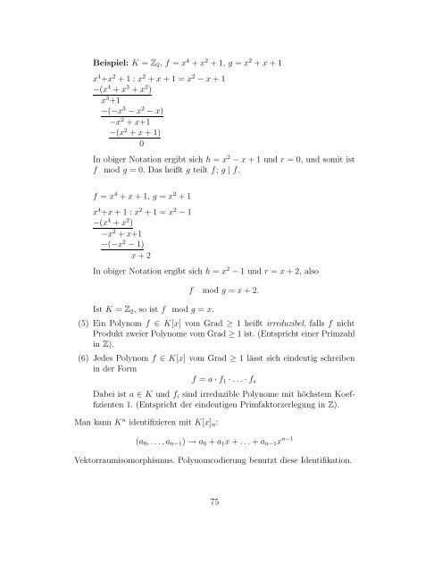 Codierungstheorie - Diskrete Mathematik - UniversitÃ¤t TÃ¼bingen