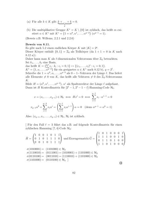 Codierungstheorie - Diskrete Mathematik - UniversitÃ¤t TÃ¼bingen