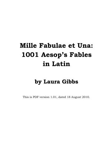 Mille Fabulae et Una - Bestiaria Latina Blog