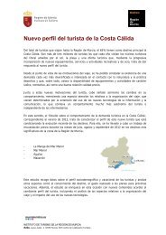 Nuevo perfil del turista de la Costa CÃ¡lida - Murcia TurÃ­stica