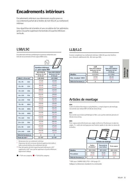 Liste de prix 2011